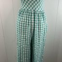 Nordstrom  NWT gingham checkered jumpsuit with tie back in Green wasabi. Size S. Photo 4