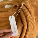 Six/fifty Women fold over Knit sweater Tops Rust M Photo 11