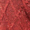 st. john's bay St.‎ John's Bay Beetroot Red Textured Knit Poncho XXL Cowl Neck Button Detail Photo 3