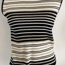 St. John  Sport • Black Gold Metallic Striped Vintage Tank Top Photo 0