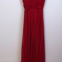 B Darlin  Red Chiffon Prom Formal Dress Floor Length Size 1/2 Photo 3