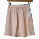 Abound  Mini Printed Skirt In White Blush Pink Elastic Waist  NWT XS Photo 0