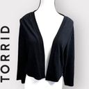 Torrid Women’s  0 Black Open Front Shrug Large 12 Photo 1