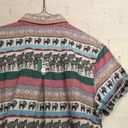 Cabin creek Vintage  Safari Multicolor Patterned Button Collar PM Women's Shirt Photo 6