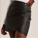 Abercrombie & Fitch  Vegan Leather Mini Skirt Black Size XSmall Photo 1