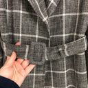 White House | Black Market  Plaid Trench Coat with Belt Waist Tab Cuffs Size S Photo 7