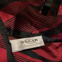 Oscar de la Renta  Silk Scarf Black & Red Photo 3