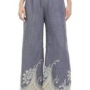 Wonderly  Wide Leg Pants Paisley Border Photo 0