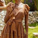 Cleobella  Earth Day Mini Dress Size Large NWT Terracotta Patchwork Photo 1