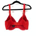 Natori  Bra Women's Size 34D Perfectly Fit Lightly Lined T-Shirt Red Photo 1