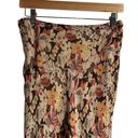 Polo  Ralph Lauren Brown Cream Floral Print Chiffon High Waist Midi Skirt Size 4 Photo 4