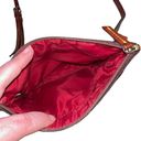 Dooney & Bourke  Nylon Crossbody Bag Leather Accents Zip Compartments Burgundy Photo 5