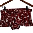 Robin Piccone  Rockabilly Red Rose Skirt Bikini Bottom Size L NWT Photo 0