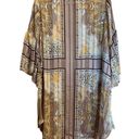 Umgee  Large Multicolor Boho Metallic Open Front Duster Cardigan Sweater Topper Photo 4