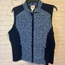 Ruby  Road blue stretch full zip leopard print Petite Large ladies vest NEW Photo 3