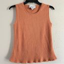 Sag Harbor  Vintage Ribbed Orange Sleeveless Tank Top Blouse Medium Spring Photo 0