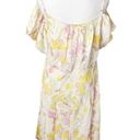 Ted Baker  Camily Cowl Front Satin Mini Dress Floral Cold Shoulder Size US 14 Photo 6