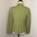 Banana Republic  Spring Green Fitted Button Front Tweed Pea Coat Jacket sz Small Photo 3
