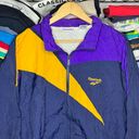 Reebok Vintage Men’s 90’s  Blue, Purple, & Gold Track Windbreaker Jacket Size XL Photo 8