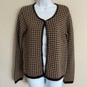 Herman Geist  Houndstooth Button Front Cardigan Sweater Long Sleeve Women’s Small Photo 2