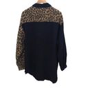 Missguided  Womens Plus Size Leopard Oversized Denim Shirt Black Size 16 NWT Photo 4