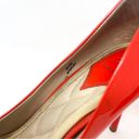 Brian Atwood  Malika Orange Red Genuine Patent Leather Pointed Toe Pump Heel Sz 6 Photo 5