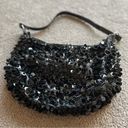 Hot Kiss  Black Sequin Satchel Flapper Style Over Shoulder Purse Glam Era Tour Photo 4