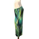 Summer Haze green and blue water color strapless tube dress Size M Photo 3