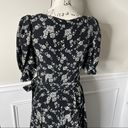 Krass&co  black floral puff sleeves maxi gown size small Photo 9