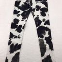 We Wore What  Cow Print Black and White Stiletto Slit Jeans SIZE 28 X 33 NWOT Photo 4