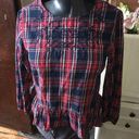 BeachLunchLounge  Tartan plaid embroidered blouse Photo 0