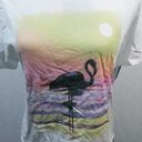 Grayson Threads  Cropped Flamingo Graphic Tee Shirt Size Small Photo 2