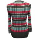 DKNY  Striped Sweater with Tie in Front, Gray, Pink Photo 1