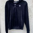 FILA Filla Size medium black velour hoodie full zip sweatshirt Y2K Photo 1