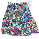 LuLaRoe  Womens Madison Flare Skirt Size Small Multi Color Floral Pattern Stretch Photo 5