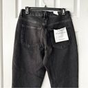 Good American  NWT Black Good Boy Straight Leg Denim Jeans Busted Knee 6/28 Photo 12