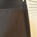 Ribbed Slit Bodycon Maxi Skirt Black Size L Photo 4