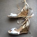 Apt. 9 White Cork Wedges Lace Up Sandals Platforms Heels Photo 2