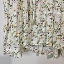 American Eagle  Outfitters Women’s Ruffle Peplum Top White Floral Size Small EUC Photo 2