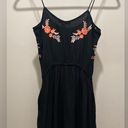 Little White Lies Black & Pink Floral Embroidered Romper Photo 7