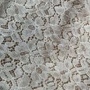 Vintage 1950s Jr. Theme Cream Lace with Floral Pattern Dress Size XS Photo 4