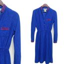 Vintage Blue Miss Sandy  red textured dress M Photo 2