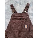 Carhartt  Brown Rugged Flex Loose Fit Canvas Bib Overalls Women's XS Short Photo 2