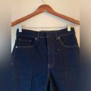 EXPRESS Super High Waisted 90s Bermuda Dark Wash Jean Shorts Size 4 Photo 4