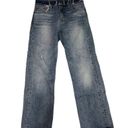 Lucky Brand Lucky Remade Pins Stacked Waist Jeans Size 26 US 2 Blue Cropped High Rise Frayed Photo 1