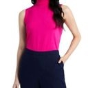 Harper NWT Riley & Rae Women's Pink Sleeveless   Solid Turtleneck Top Size Medium Photo 0