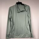 Balance Collection  by Marika Tek Green-Blue Asymmetrical Quarter Zip Sweatshirt Photo 1