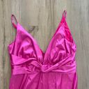 FashioNova Hot Pink Satin Maxi Dress Photo 1