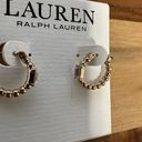 Ralph Lauren LAUREN  Stone Bead Huggie Hoop Earrings Gold/Crystal One Size Photo 1