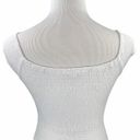 Brandy Melville Casual White Elastic Scoop Neck Crop Top Photo 5